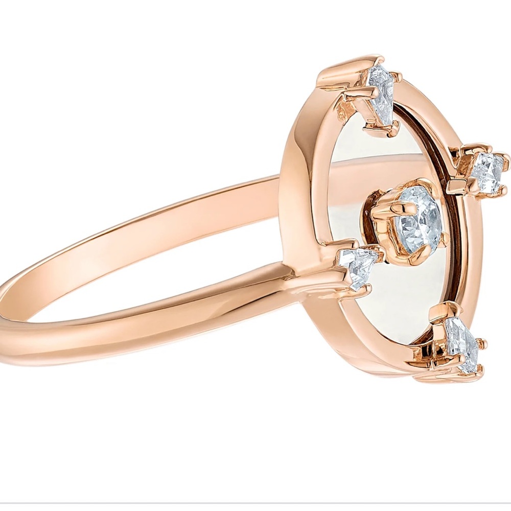 New Swarovski North Motif Rose-gold tone plated ring - Picture 4 of 11